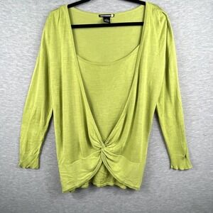 Sweaterworks Long Sleeve Silk Top green